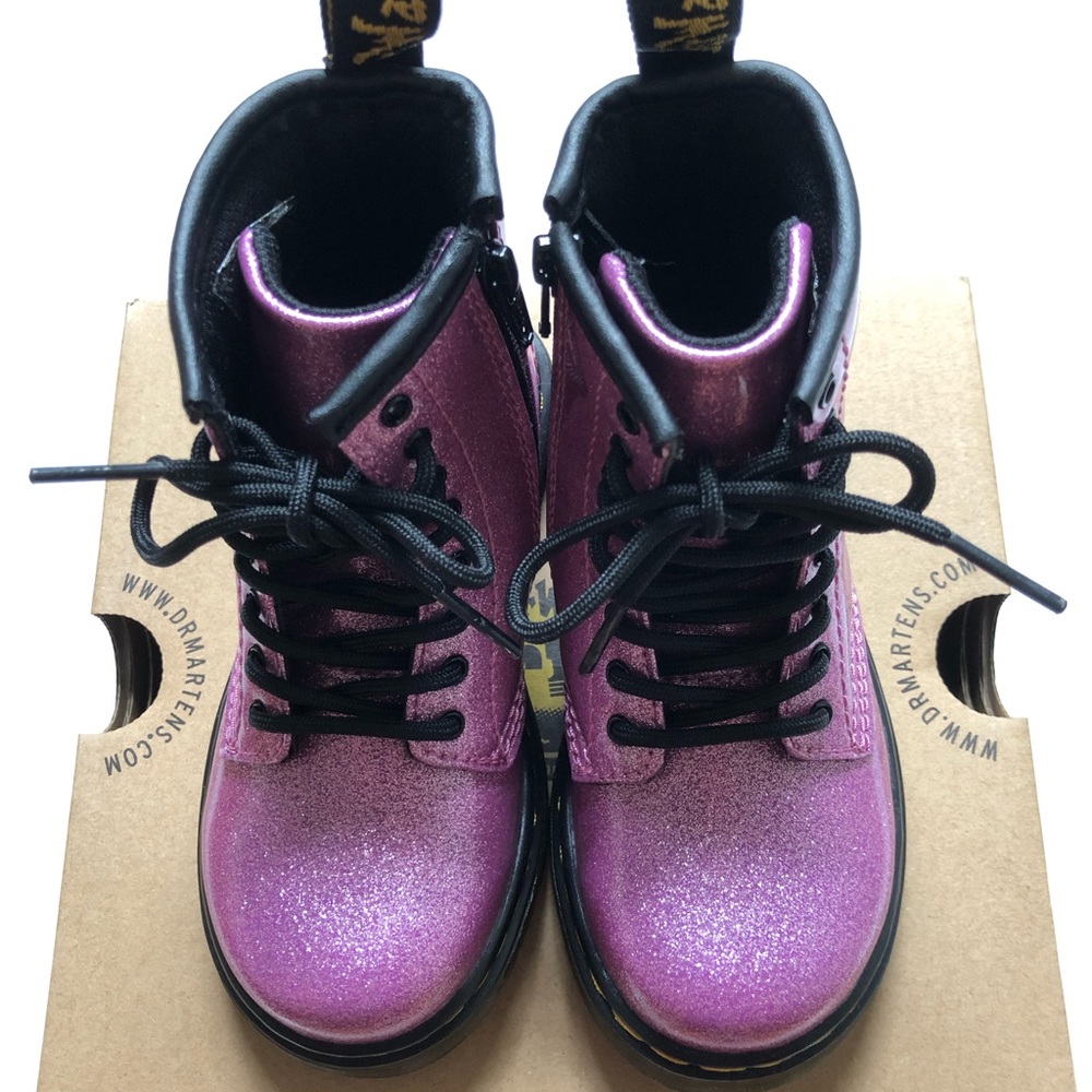 Dr. Martens Glitter Pink Boot Kids
